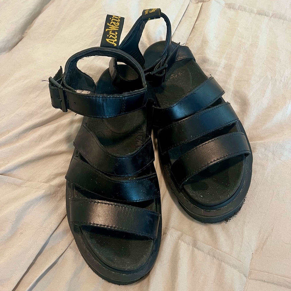 Dr. Martens Black Chunky Platform Sandals
